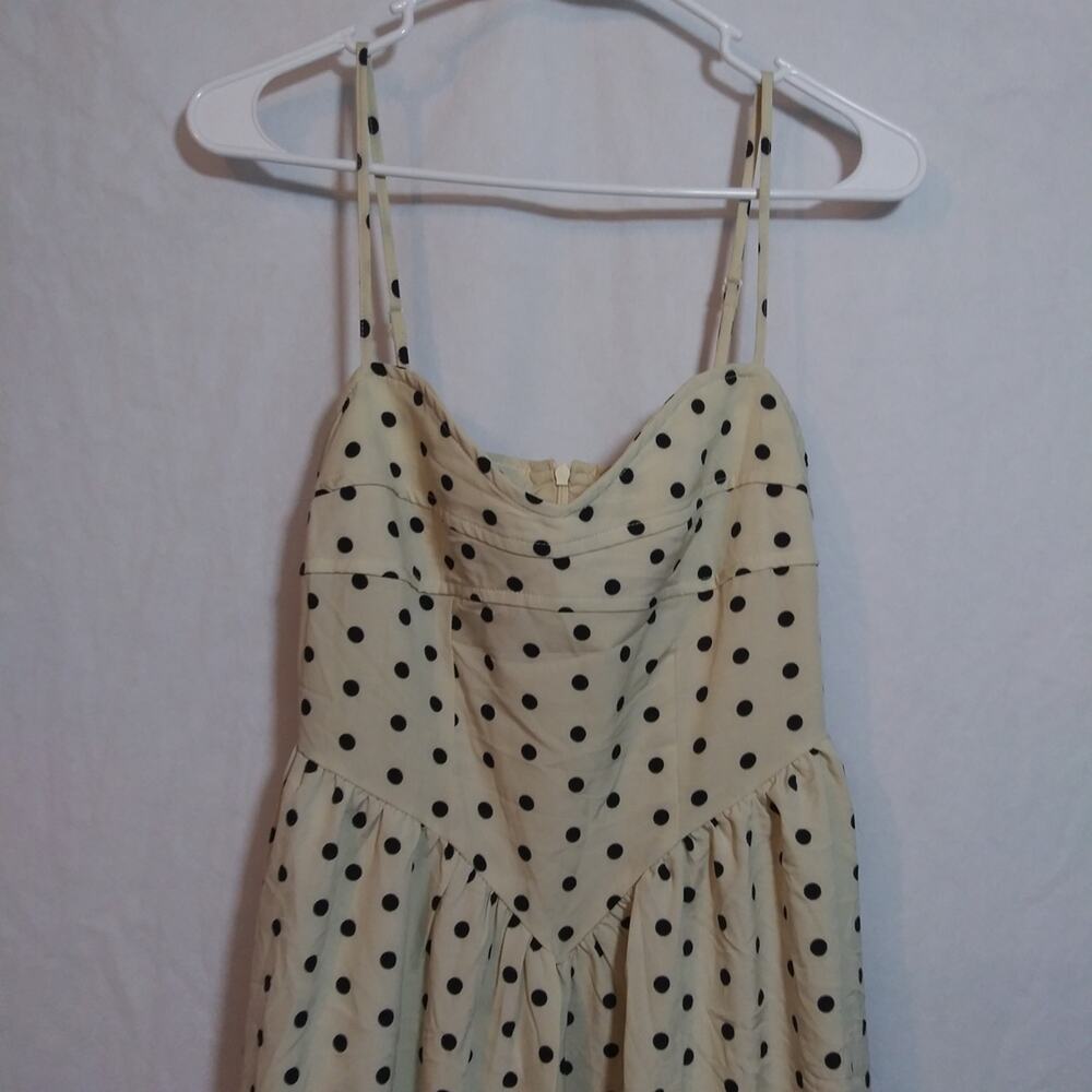 Dazy Cream Polka Dot Spaghetti Strap Corset Midi Dress Classic Chic Size XS - Picture 2 of 9